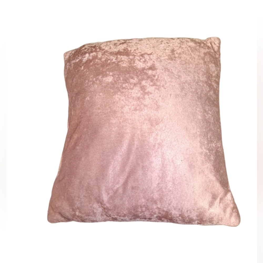 FRESHMINT Blush Soft Crushed Velvet Throw Pillow